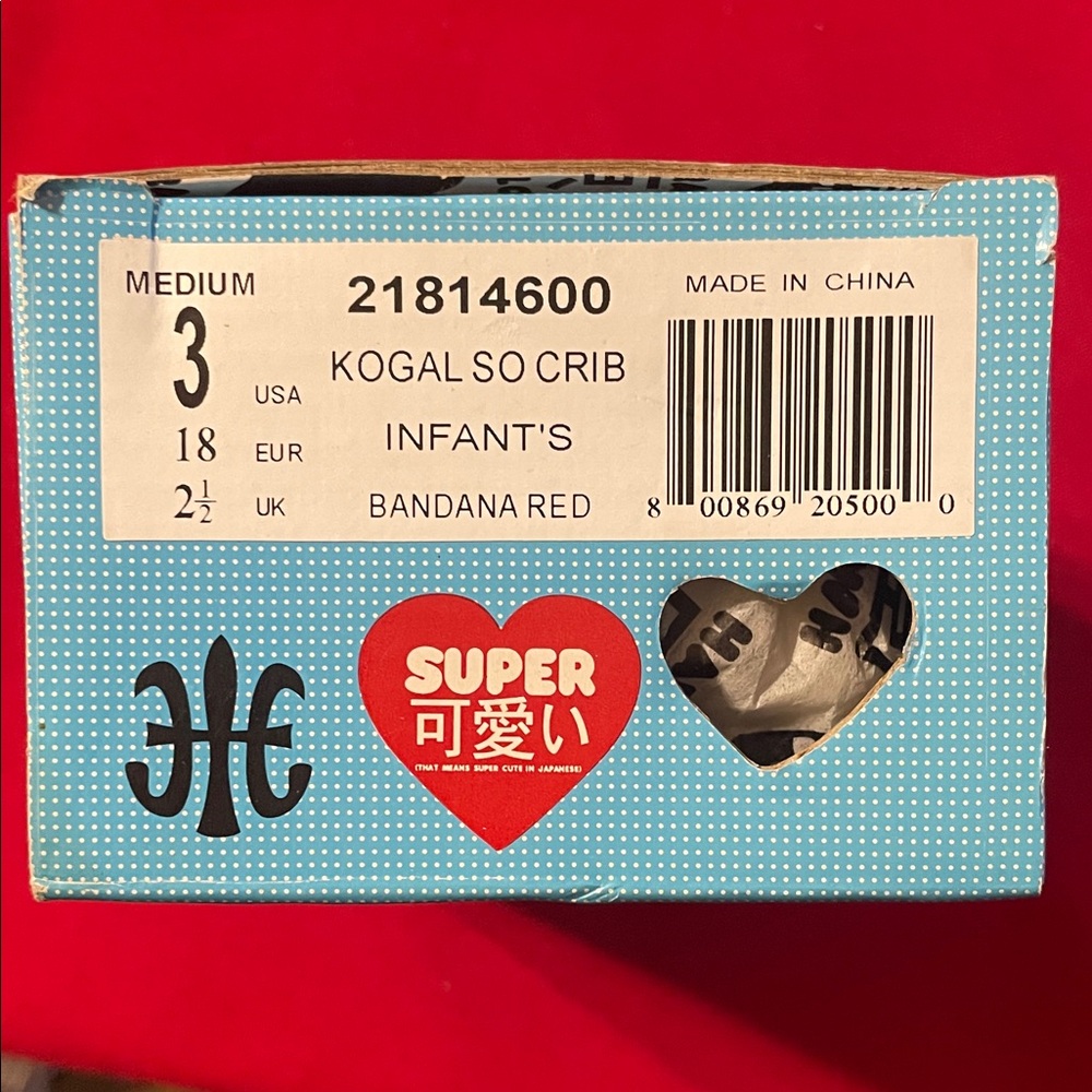 Harajuku Lovers Infant's Crib shoes in Bandana Red